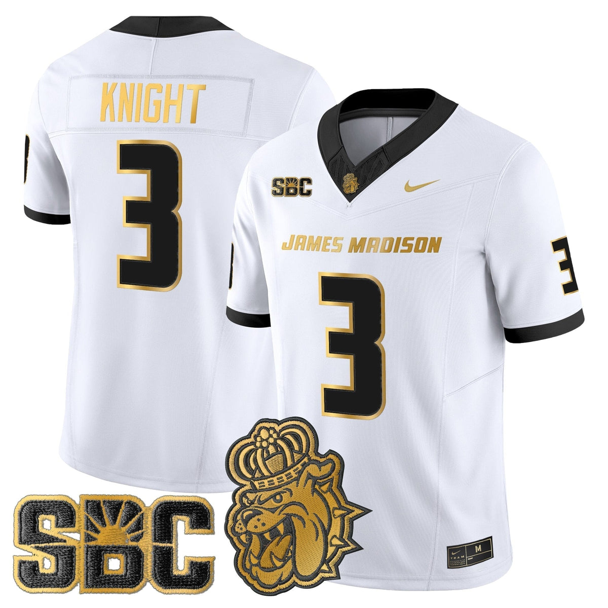 Men's James Madison Dukes 2025 Gold Vapor Limited Jersey - All Stitched