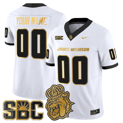 James Madison Dukes 2025 Gold Vapor Limited Custom Jersey - All Stitched