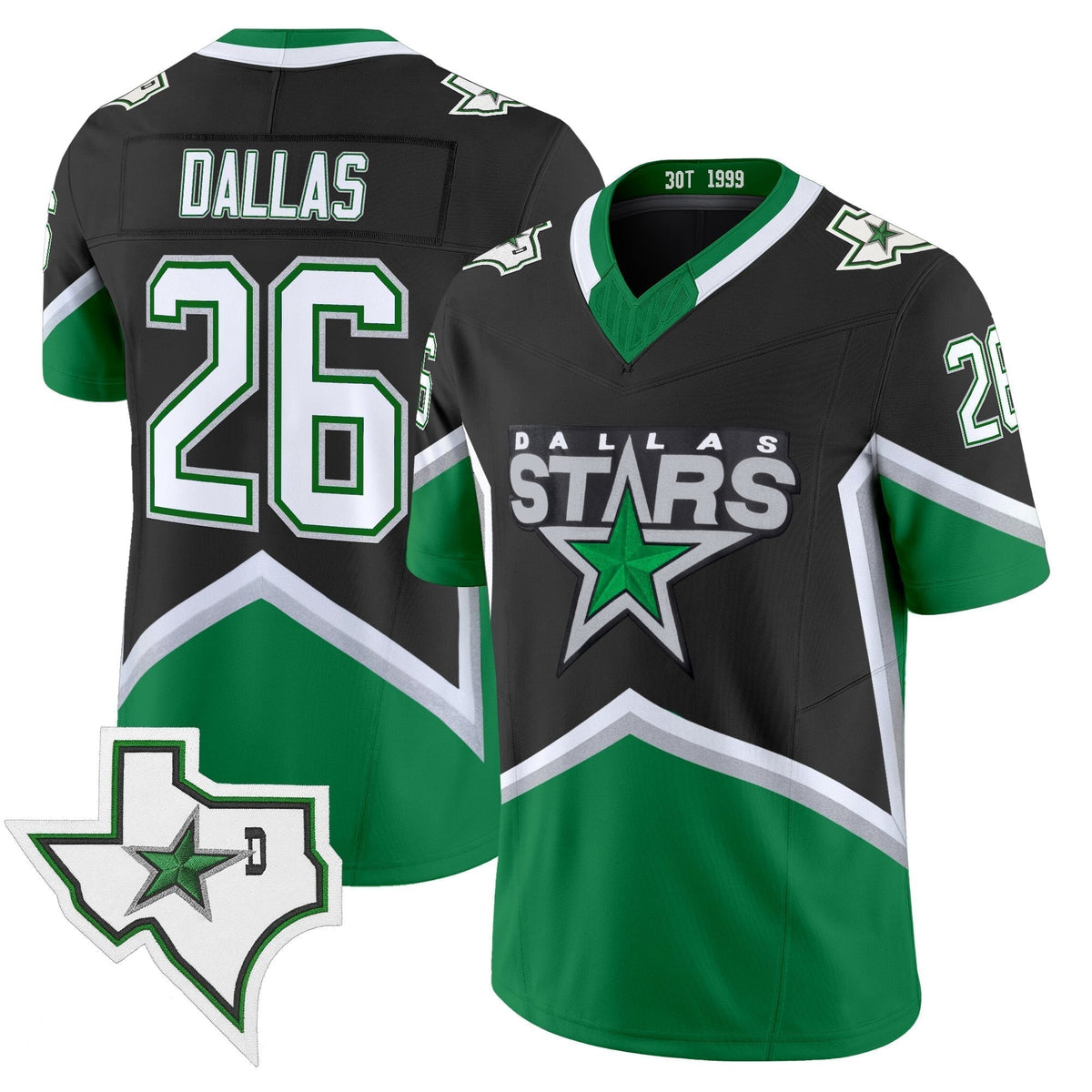 Dallas Stars '99 Throwback Vapor Jersey - Football Style - Stitched