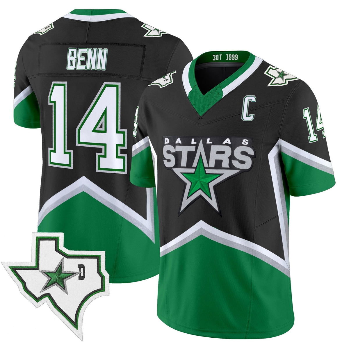 Dallas Stars '99 Throwback Vapor Jersey - Football Style - Stitched
