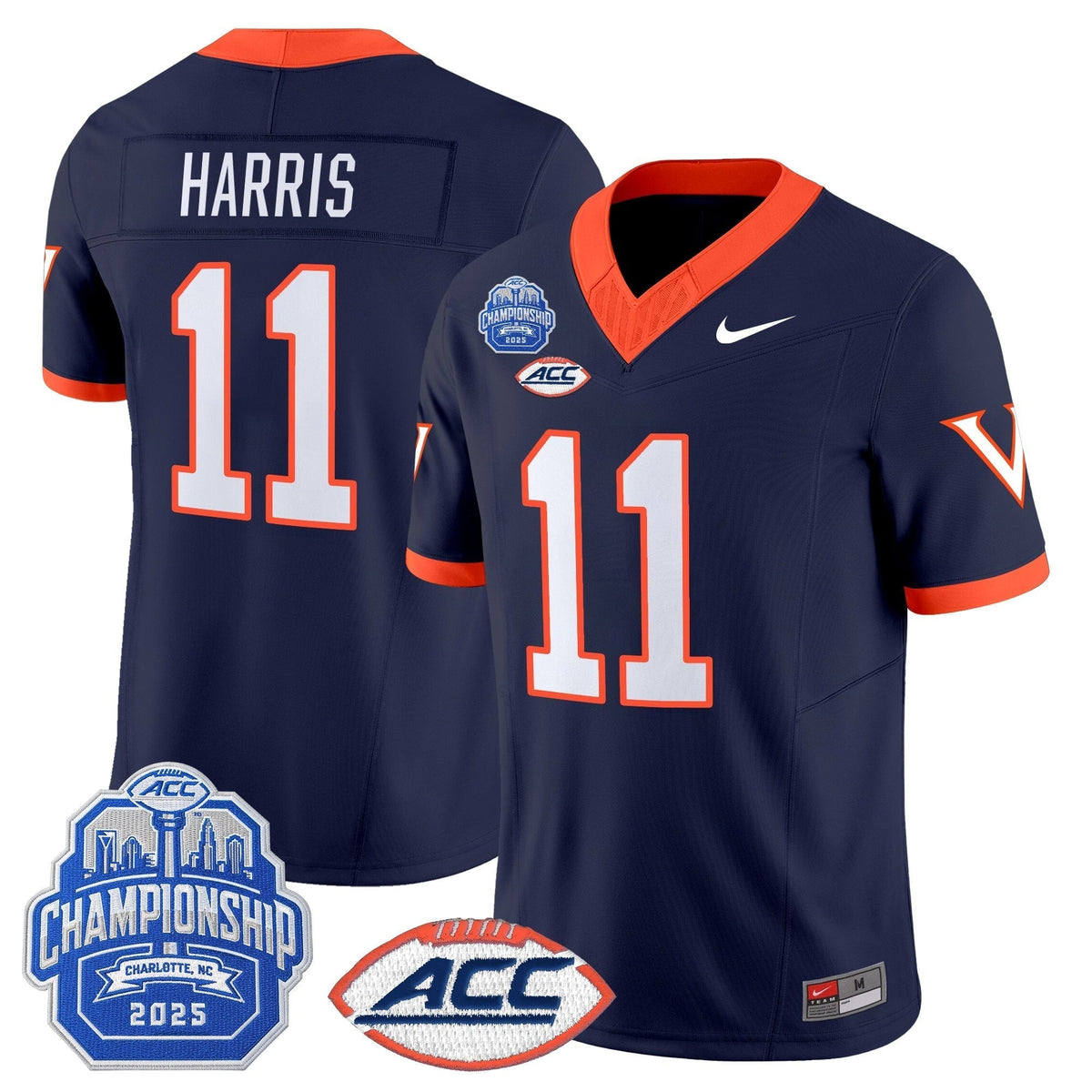 Men's Virginia Cavaliers 2025 ACC Championship Vapor Limited Jersey - All Stitched