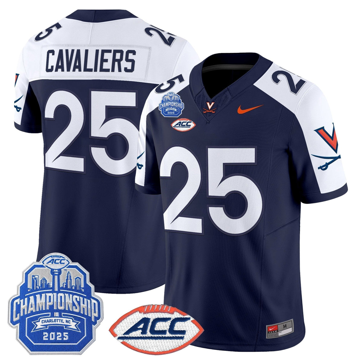 Men's Virginia Cavaliers 2025 ACC Championship Vapor Limited Jersey - All Stitched