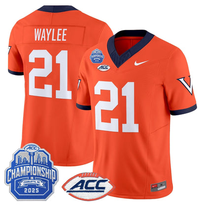 Men's Virginia Cavaliers 1995 Throwbacks Vapor Limited Jersey - 2025 ACC Championship Patch - All Stitched
