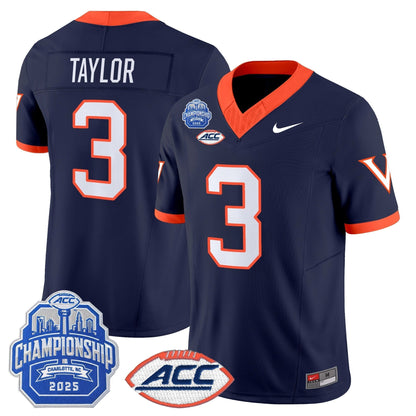 Men's Virginia Cavaliers 1995 Throwbacks Vapor Limited Jersey - 2025 ACC Championship Patch - All Stitched