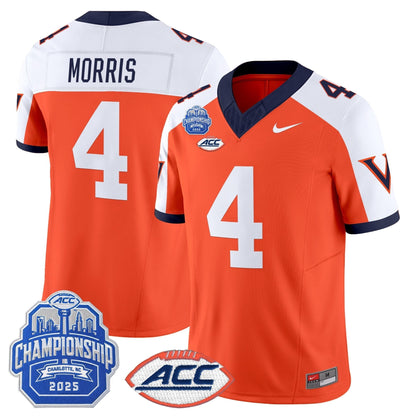 Men's Virginia Cavaliers 1995 Throwbacks Vapor Limited Jersey - 2025 ACC Championship Patch - All Stitched