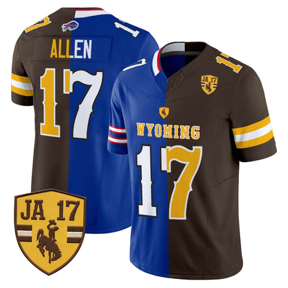 Josh Allen Wyoming Cowboys 'Retro Edition' Vapor Limited Jersey - JA 17 Patch - All Stitched
