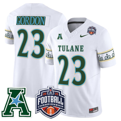 Men's Tulane Green Wave 'City Edition' Vapor Limited Jersey - 2025 AAC Championship Patch - All Stitched