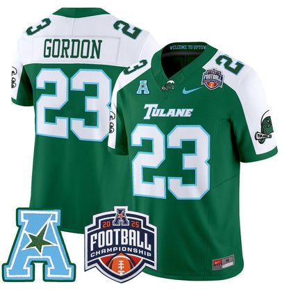 Men's Tulane Green Wave 2025 AAC Championship Vapor Limited Jersey - All Stitched