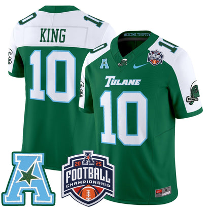 Men's Tulane Green Wave 2025 AAC Championship Vapor Limited Jersey - All Stitched