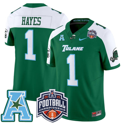 Men's Tulane Green Wave 2025 AAC Championship Vapor Limited Jersey - All Stitched