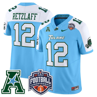 Men's Tulane Green Wave 2025 AAC Championship Vapor Limited Jersey - All Stitched