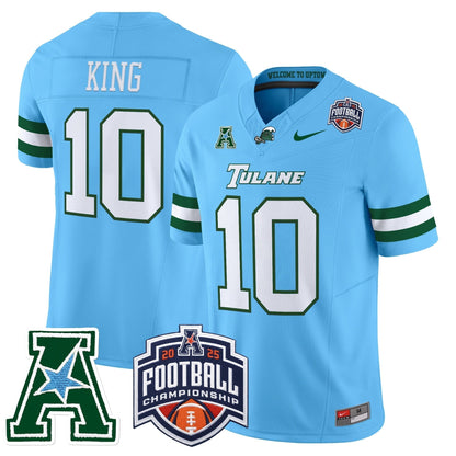 Men's Tulane Green Wave 2025 AAC Championship Vapor Limited Jersey - All Stitched