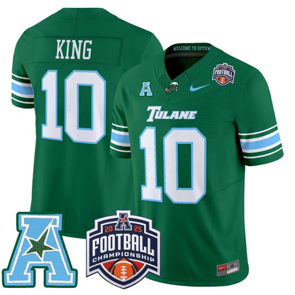 Men's Tulane Green Wave 2025 AAC Championship Vapor Limited Jersey - All Stitched