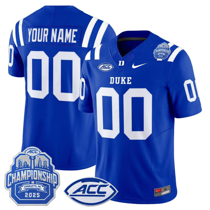 Duke Blue Devils 2025 ACC Championship Vapor Limited Custom Jersey - All Stitched