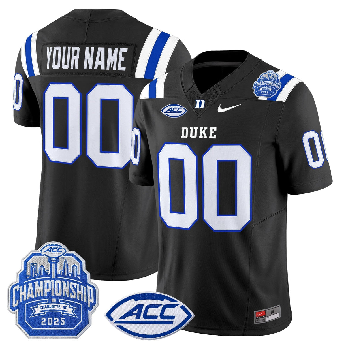Duke Blue Devils 2025 ACC Championship Vapor Limited Custom Jersey - All Stitched