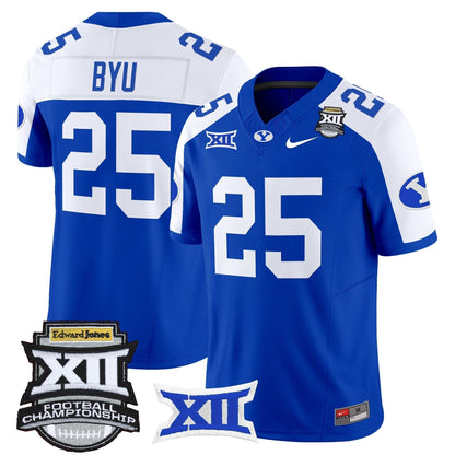 Men's BYU Cougars 2025 Big 12 Championship Vapor Limited Jersey - All Stitched