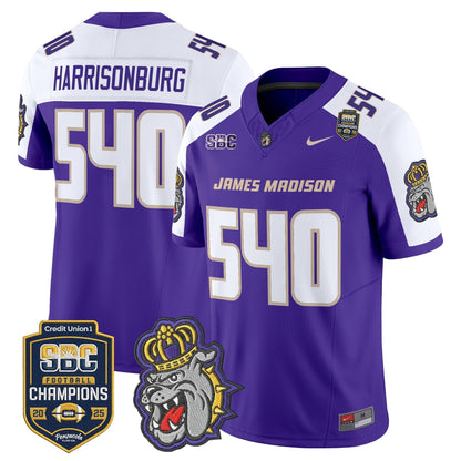 Men's James Madison Dukes 2025 SBC Champions Vapor Limited Jersey - All Stitched