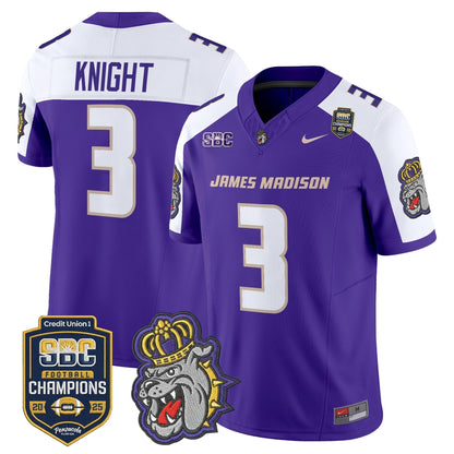 Men's James Madison Dukes 2025 SBC Champions Vapor Limited Jersey - All Stitched