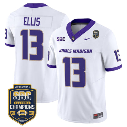 Men's James Madison Dukes 2025 SBC Champions Vapor Limited Jersey - All Stitched
