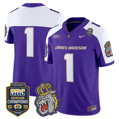 Men's James Madison Dukes 2025 SBC Champions Vapor Limited Jersey - All Stitched