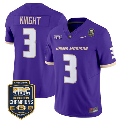 Men's James Madison Dukes 2025 SBC Champions Vapor Limited Jersey - All Stitched