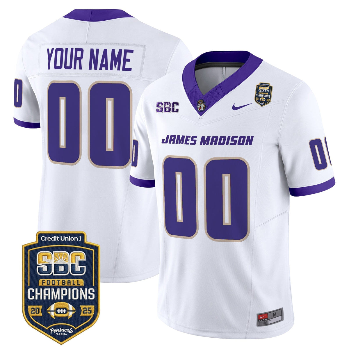 James Madison Dukes 2025 SBC Champions Vapor Limited Custom Jersey - All Stitched