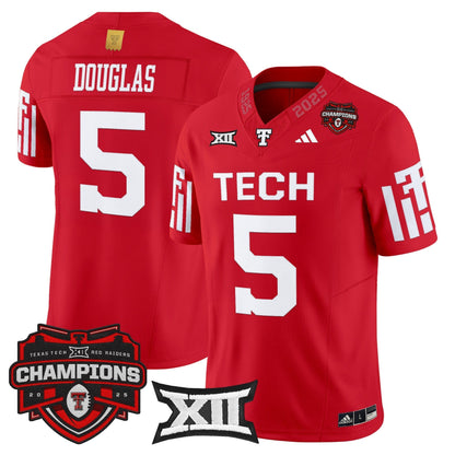 Men's Texas Tech Red Raiders 2025 Big 12 Champions Vapor Limited Jersey - All Stitched