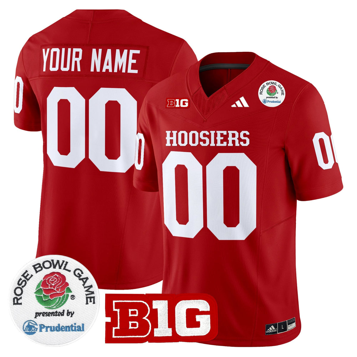 Indiana Hoosiers 2025 Rose Bowl Vapor Limited Custom Jersey - All Stitched