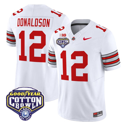 Men's Ohio State Buckeyes 'Heritage Stripe' Vapor Limited Jersey - 2025 Cotton Bowl Patch - All Stitched