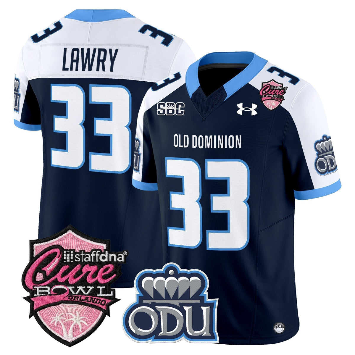 Men's Old Dominion Monarchs 2025 Cure Bowl Vapor Limited Jersey - All Stitched