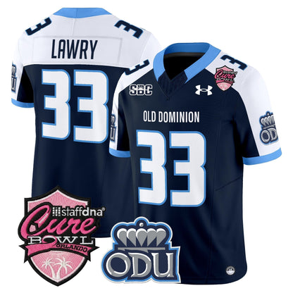 Men's Old Dominion Monarchs 2025 Cure Bowl Vapor Limited Jersey - All Stitched