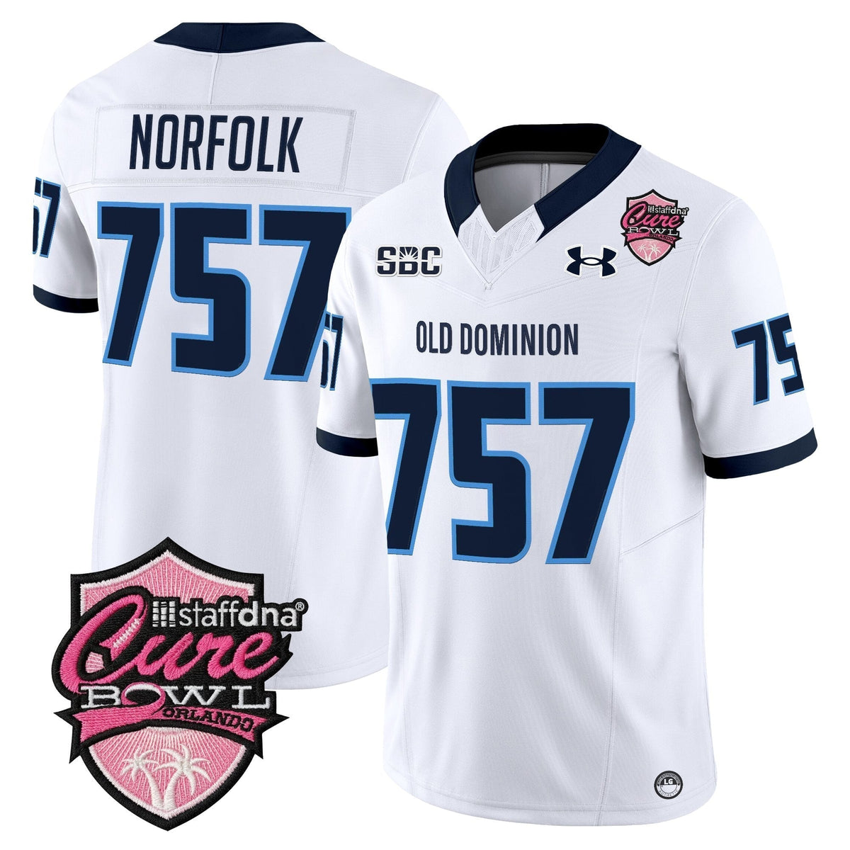 Men's Old Dominion Monarchs 2025 Cure Bowl Vapor Limited Jersey - All Stitched