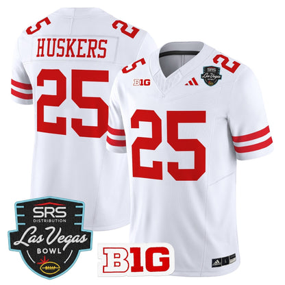 Men's Nebraska Cornhuskers 2025 Las Vegas Bowl Vapor Limited Jersey - All Stitched