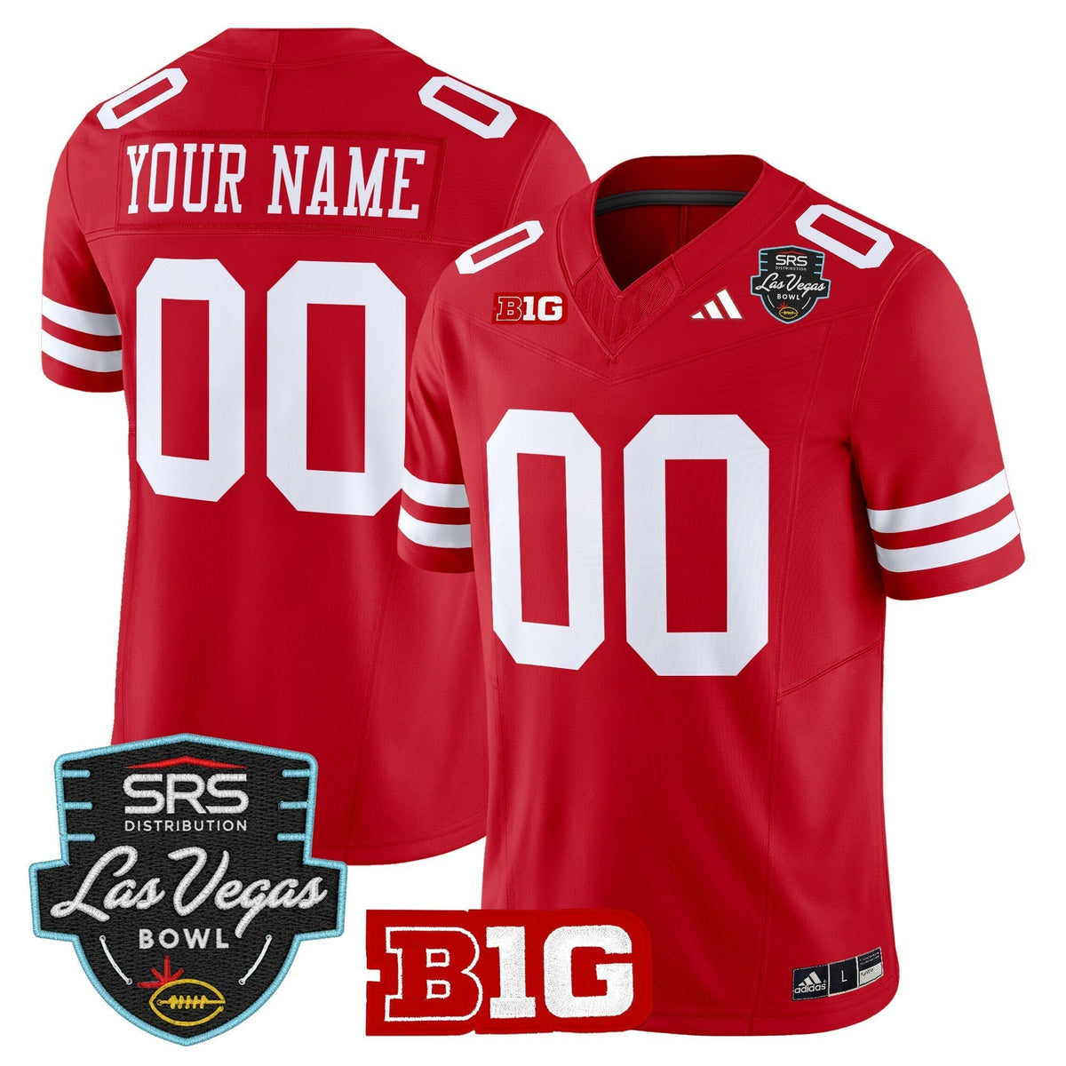 Nebraska Cornhuskers 2025 Las Vegas Bowl Vapor Limited Custom Jersey - All Stitched