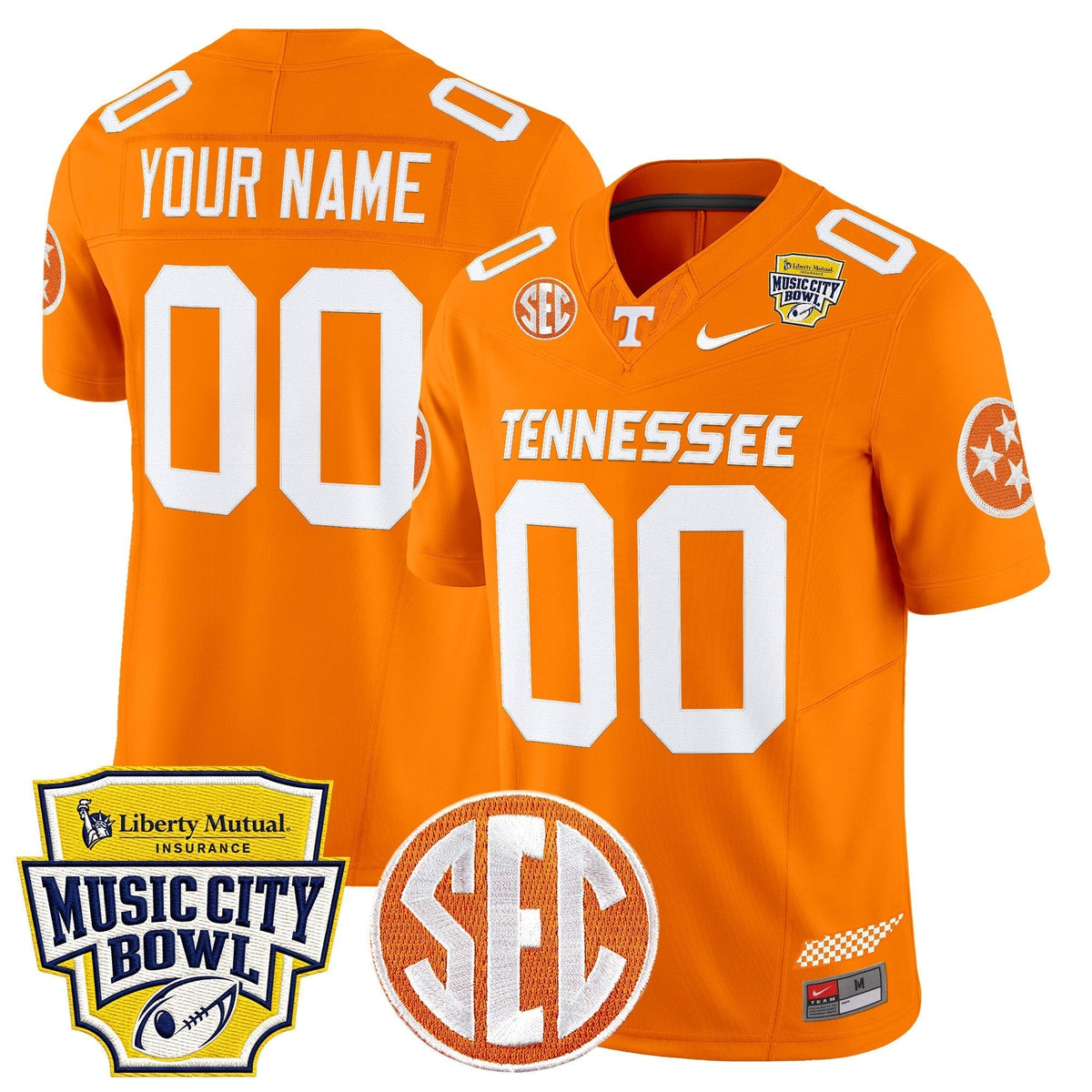 Tennessee Volunteers 2025 Music City Bowl Vapor Limited Custom Jersey - All Stitched