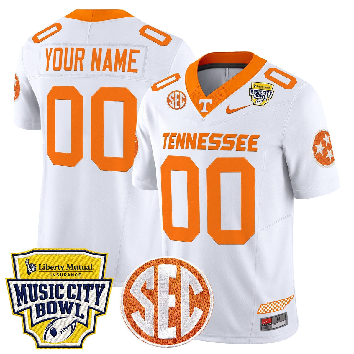 Tennessee Volunteers 2025 Music City Bowl Vapor Limited Custom Jersey - All Stitched