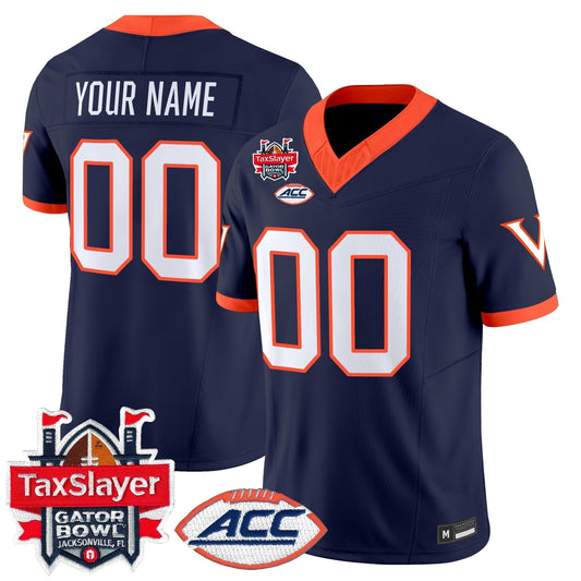 Virginia Cavaliers 1995 Throwbacks Vapor Limited Custom Jersey - Gator Bowl Patch - All Stitched