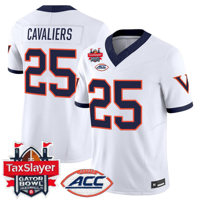 Men's Virginia Cavaliers 1995 Throwbacks Vapor Limited Jersey - Gator Bowl Patch - All Stitched
