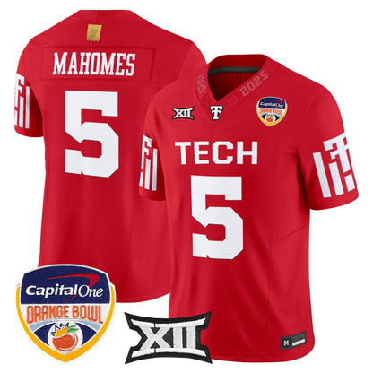 Men's Texas Tech Red Raiders 2025 Orange Bowl Vapor Limited Jersey - All Stitched