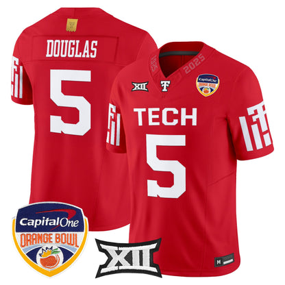 Men's Texas Tech Red Raiders 2025 Orange Bowl Vapor Limited Jersey - All Stitched