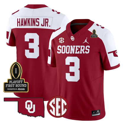 OU 2025 Playoff First Round Patch Jersey - Stitched