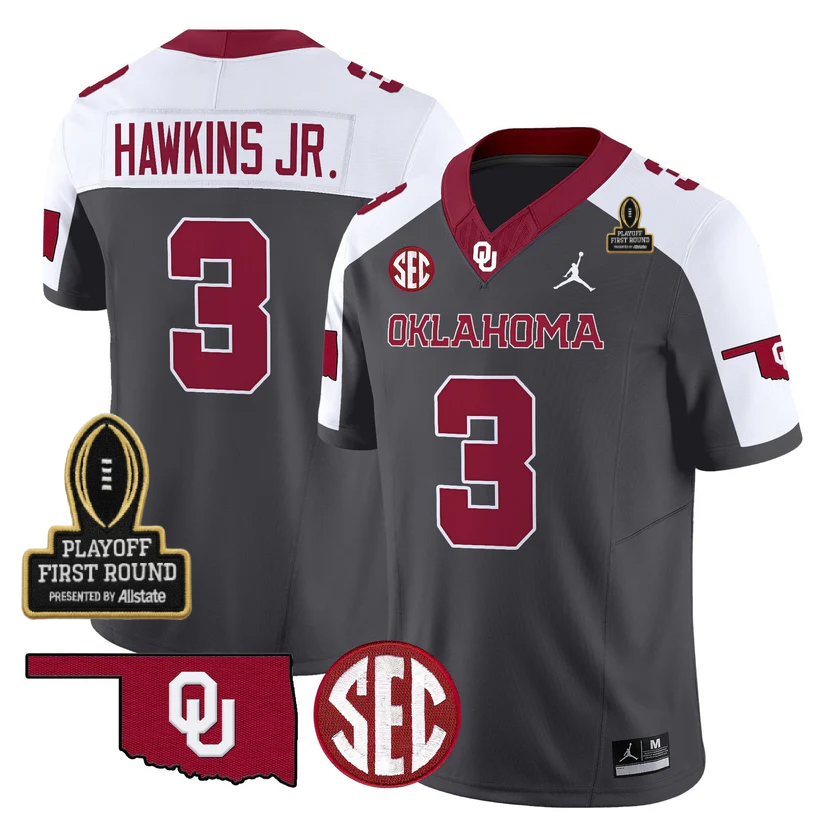 OU 2025 Playoff First Round Patch Jersey - Stitched