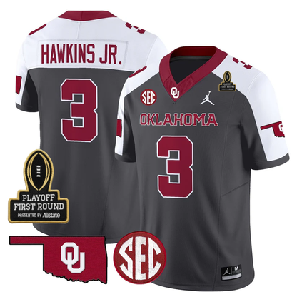 OU 2025 Playoff First Round Patch Jersey - Stitched