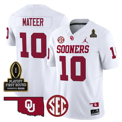 OU 2025 Playoff First Round Patch Jersey - Stitched