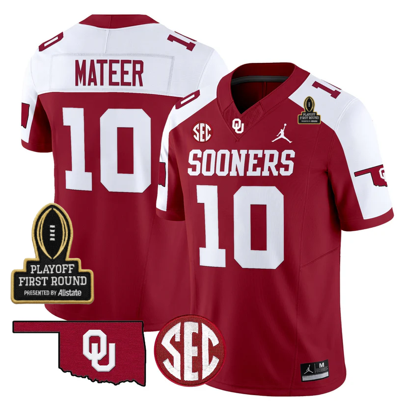 OU 2025 Playoff First Round Patch Jersey - Stitched