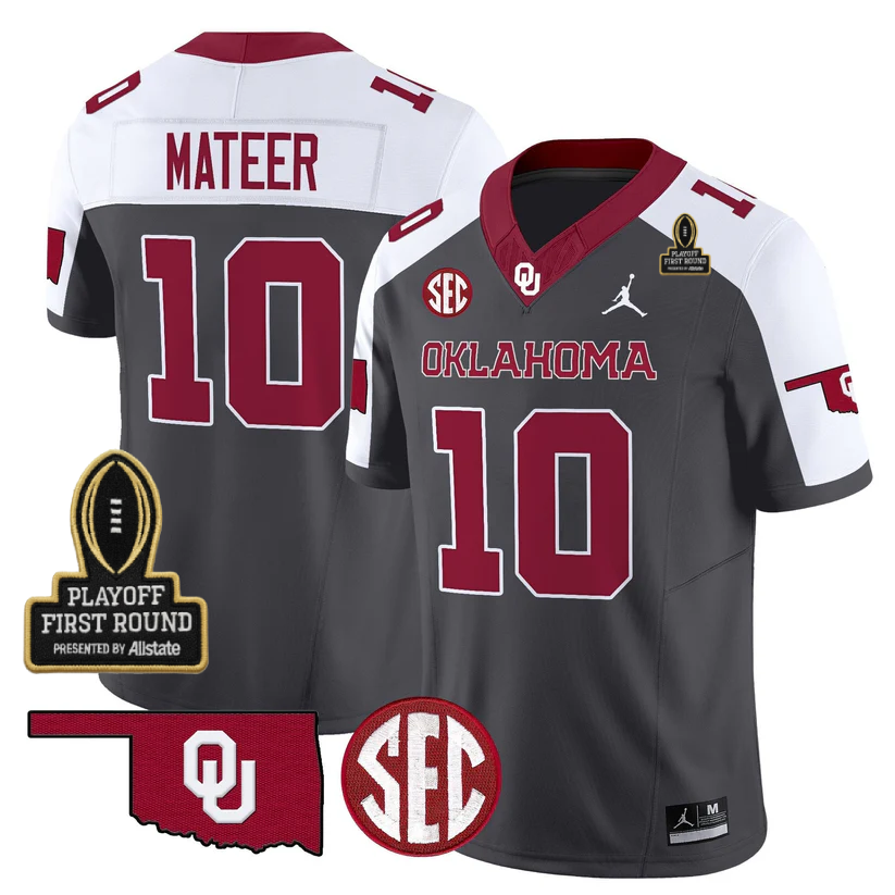 OU 2025 Playoff First Round Patch Jersey - Stitched