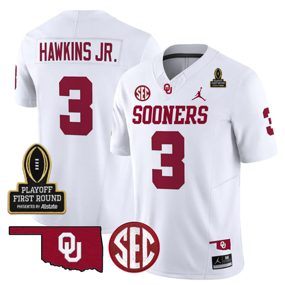 OU 2025 Playoff First Round Patch Jersey - Stitched