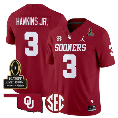 OU 2025 Playoff First Round Patch Jersey - Stitched