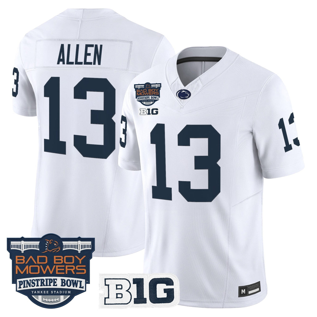 Men's Penn State Nittany Lions 2025 Pinstripe Bowl Vapor Limited Jersey V2 - All Stitched