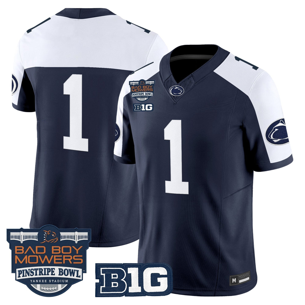 Men's Penn State Nittany Lions 2025 Pinstripe Bowl Vapor Limited Jersey V2 - All Stitched